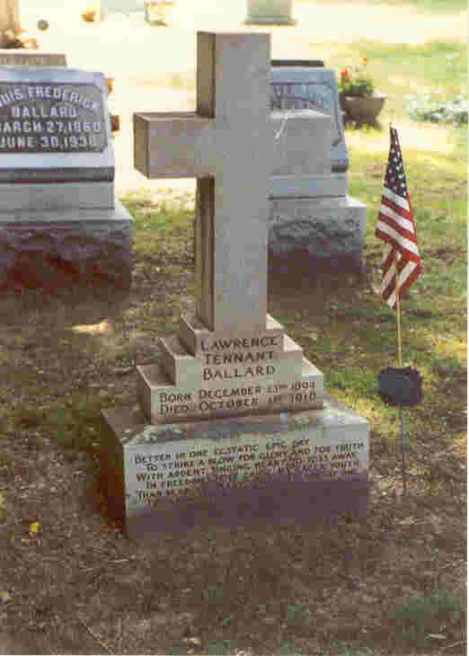 Lawrence Ballard Headstone-Glenwood Cemetery